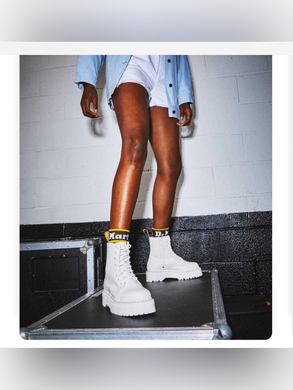 Dr. Martens Vegan Jadon Mono II White - Picture 3 of 13
